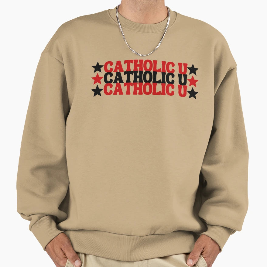 Starry Eyed Catholic University Sweatshirt - Graphic Print for Adults - T-Shirt, Sweatshirt, Hoodie