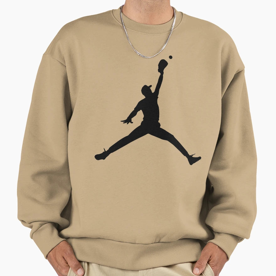 Jumpman Baseball Sweatshirt - Custom Art Print for Adults - T-Shirt, Sweatshirt, Hoodie