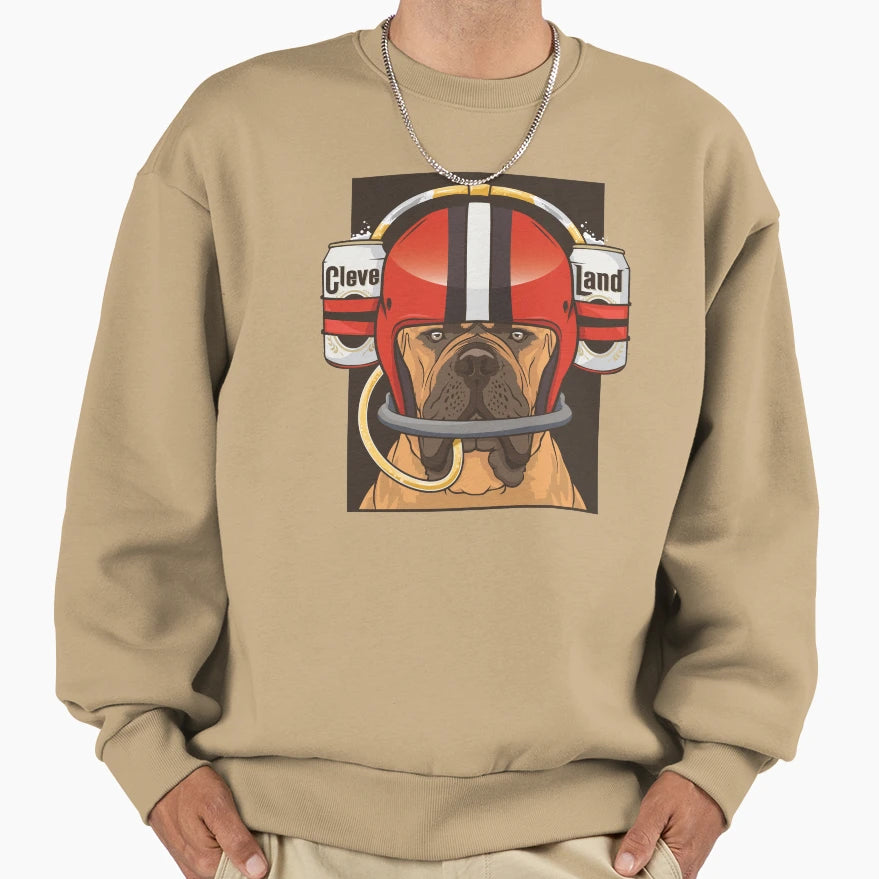 Cleveland Browns Beer Helmet Sweatshirt - Graphic Print Unisex - T-Shirt, Sweatshirt, Hoodie