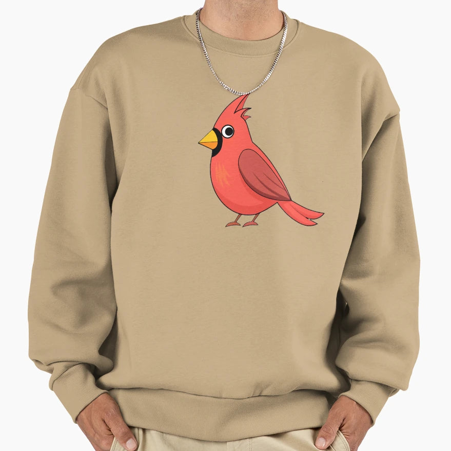 Red Cardinal Sweatshirt - Casual Everyday Wear Men Women - T-Shirt, Sweatshirt, Hoodie
