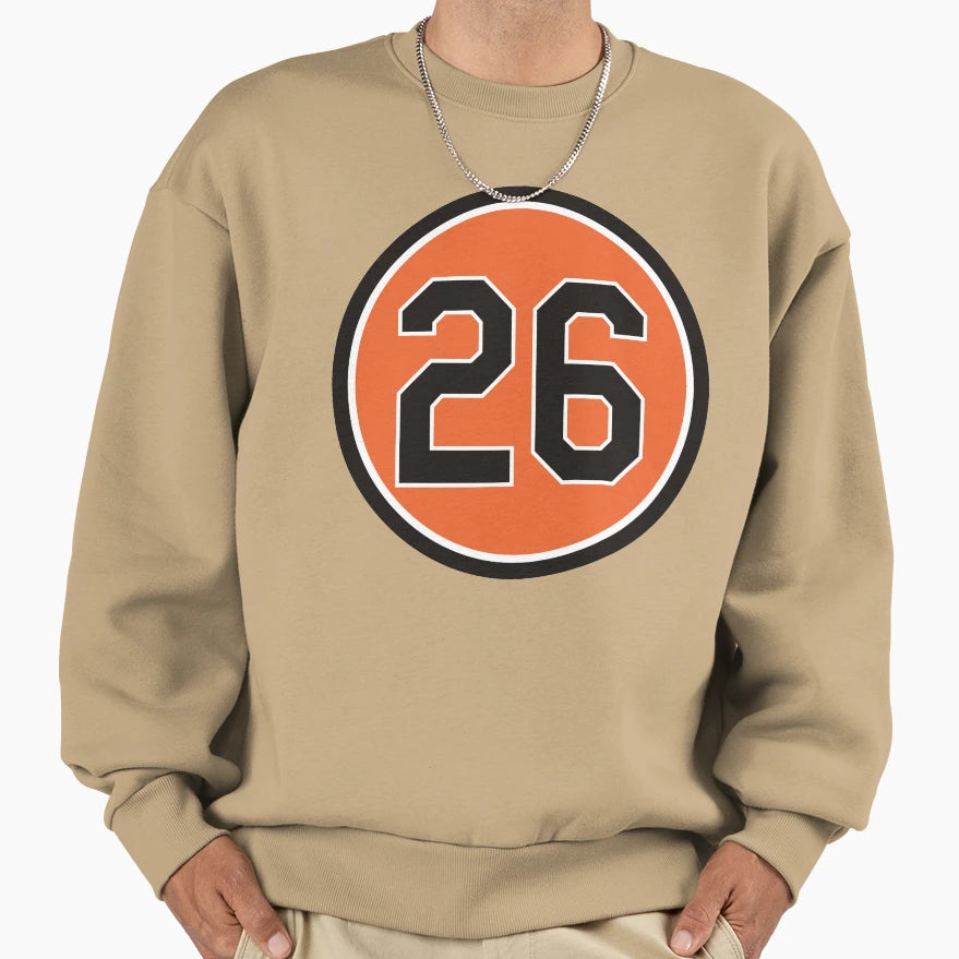 Boog Powell 26 Jersey Number Sweatshirt - Minimalist Print for Adults - T-Shirt, Sweatshirt, Hoodie
