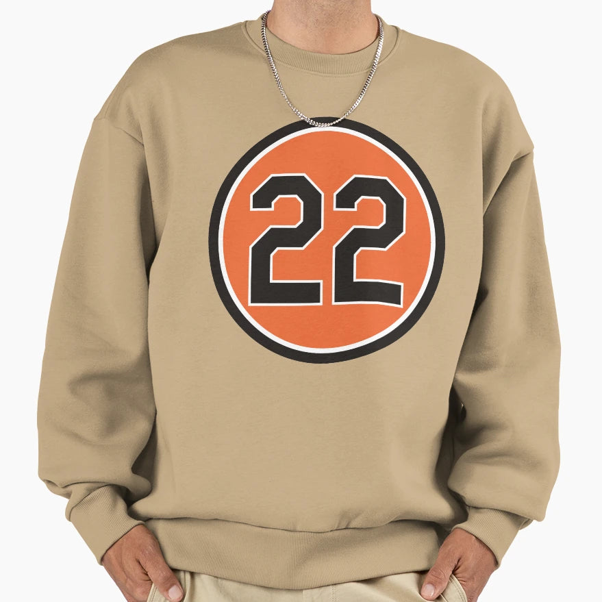 Jim Palmer 22 Jersey Number Sweatshirt - Novelty Apparel for Adults - T-Shirt, Sweatshirt, Hoodie