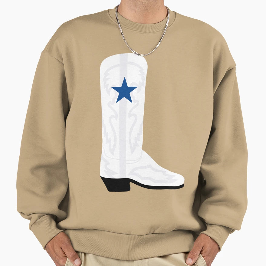 Cowboys Boot Sweatshirt - Aesthetic Graphic Men Women - T-Shirt, Sweatshirt, Hoodie