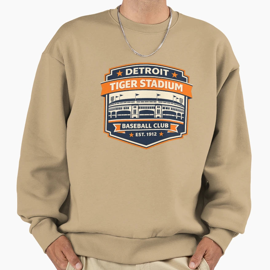 Detroit Baseball Stadium Tiger Stadium T-Shirt - Minimalist Print Unisex - T-Shirt, Sweatshirt, Hoodie
