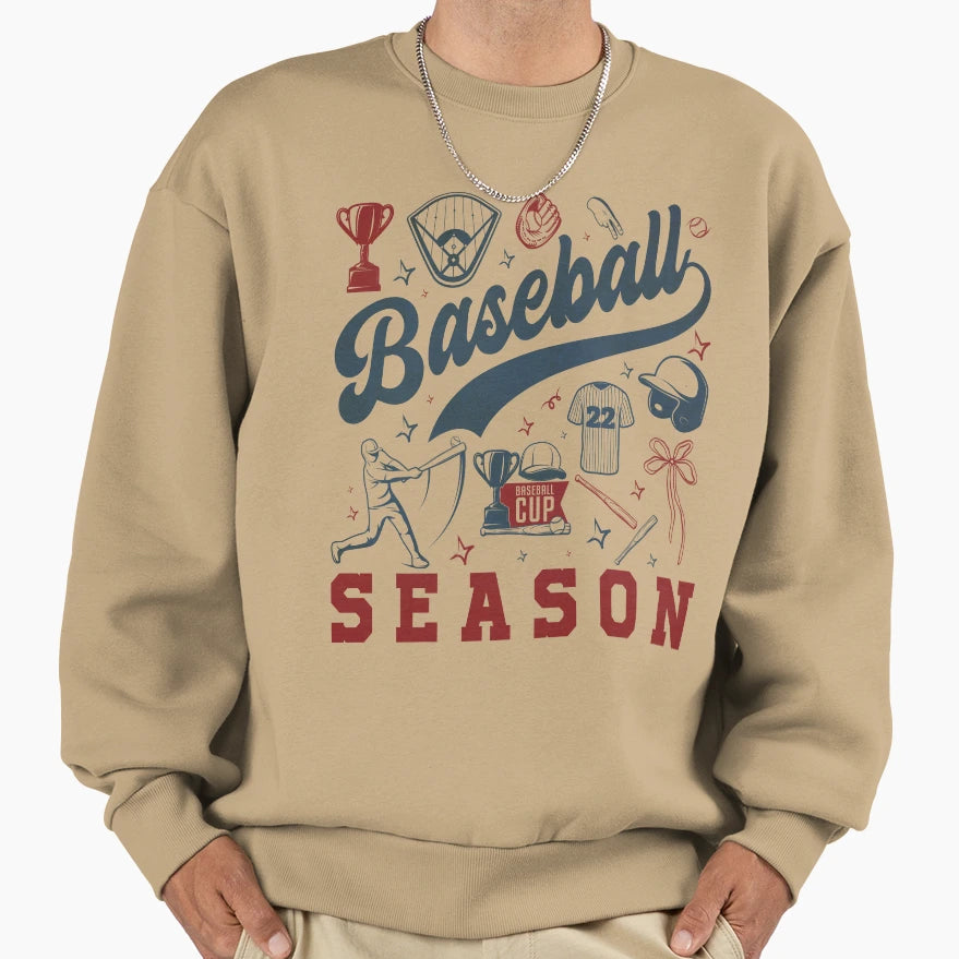 Baseball Season Game Day Coquette Sweatshirt - Novelty Apparel Men Women - T-Shirt, Sweatshirt, Hoodie
