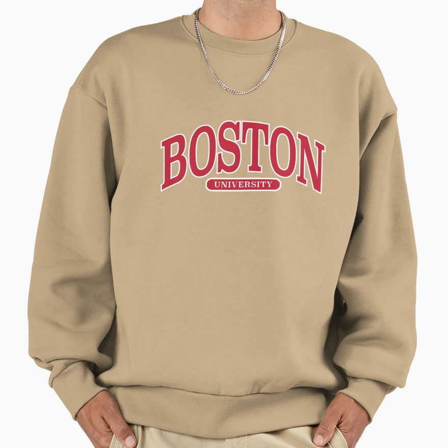 Bu Serif Font Curved Sweatshirt - Trendy Graphic Unisex - T-Shirt, Sweatshirt, Hoodie