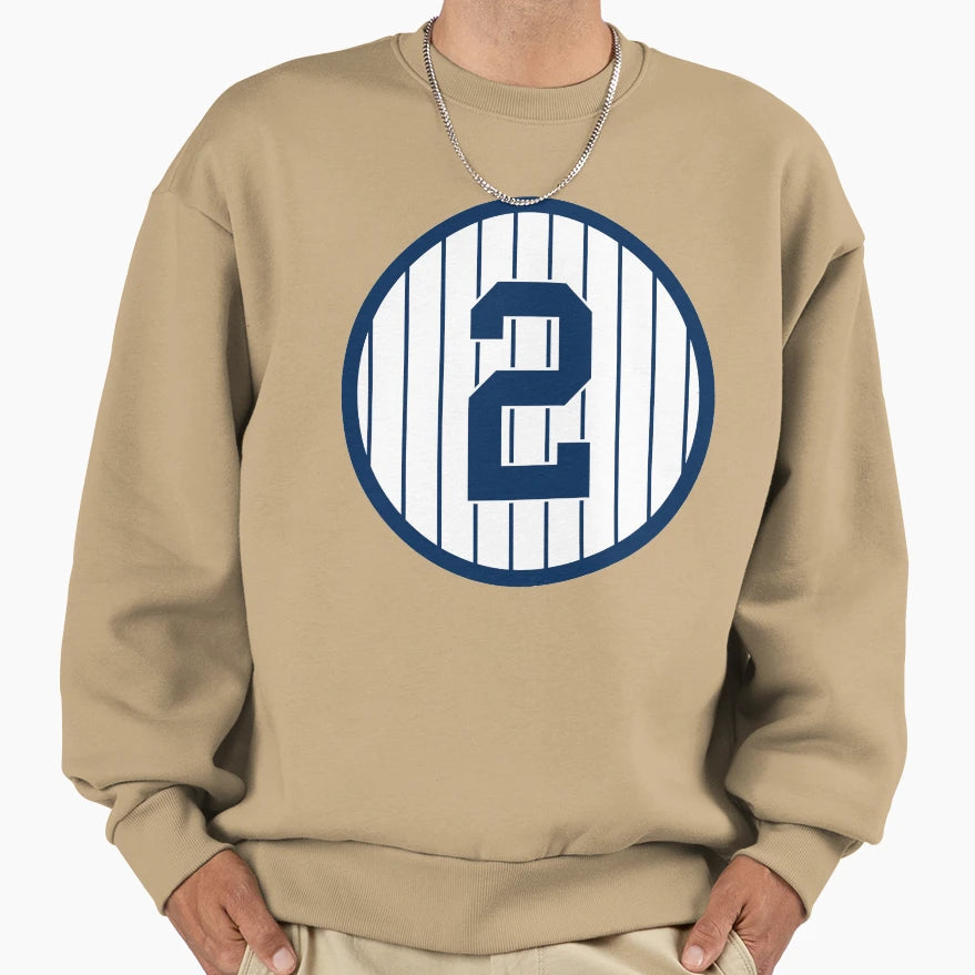 Derek Jeter 2 Jersey Number Sweatshirt - Aesthetic Graphic Men Women - T-Shirt, Sweatshirt, Hoodie