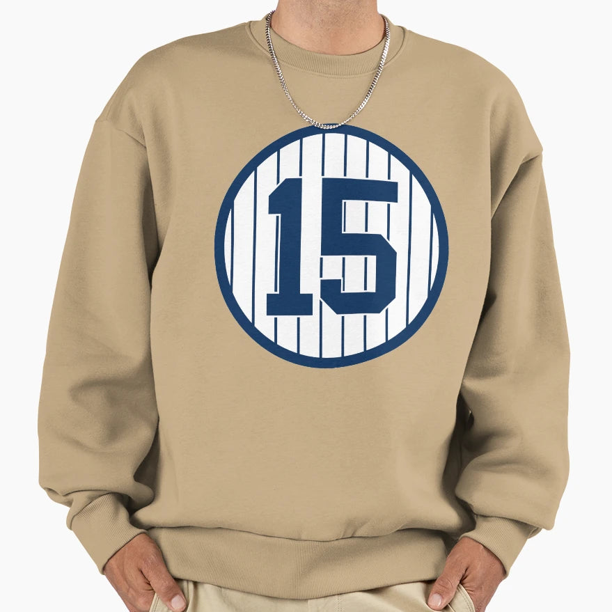 Thurman Munson 15 Jersey Number Sweatshirt - Casual Everyday Wear Men Women - T-Shirt, Sweatshirt, Hoodie