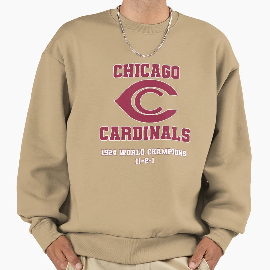 Chicago Cardinals 1924 World Champs Sweatshirt - Custom Art Print Unisex - T-Shirt, Sweatshirt, Hoodie