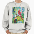 Red Cardinal Garden Bird Bright Modern Sweatshirt - Trendy Graphic Unisex - T-Shirt, Sweatshirt, Hoodie