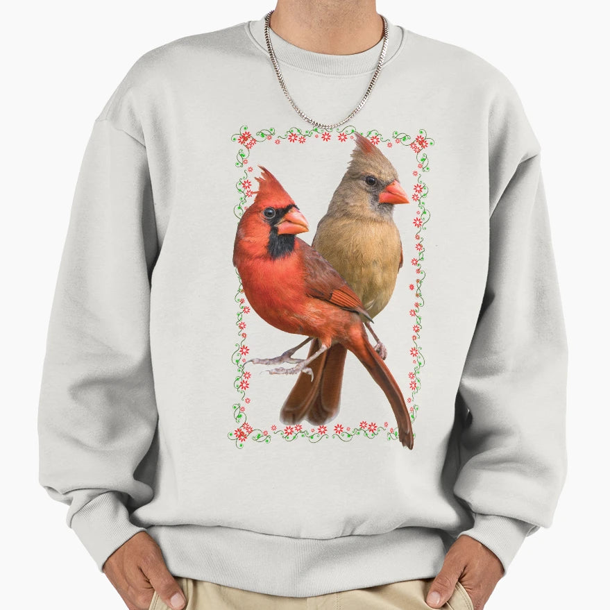 Mr And Mrs Northern Cardinal Sweatshirt - Aesthetic Graphic Men Women - T-Shirt, Sweatshirt, Hoodie