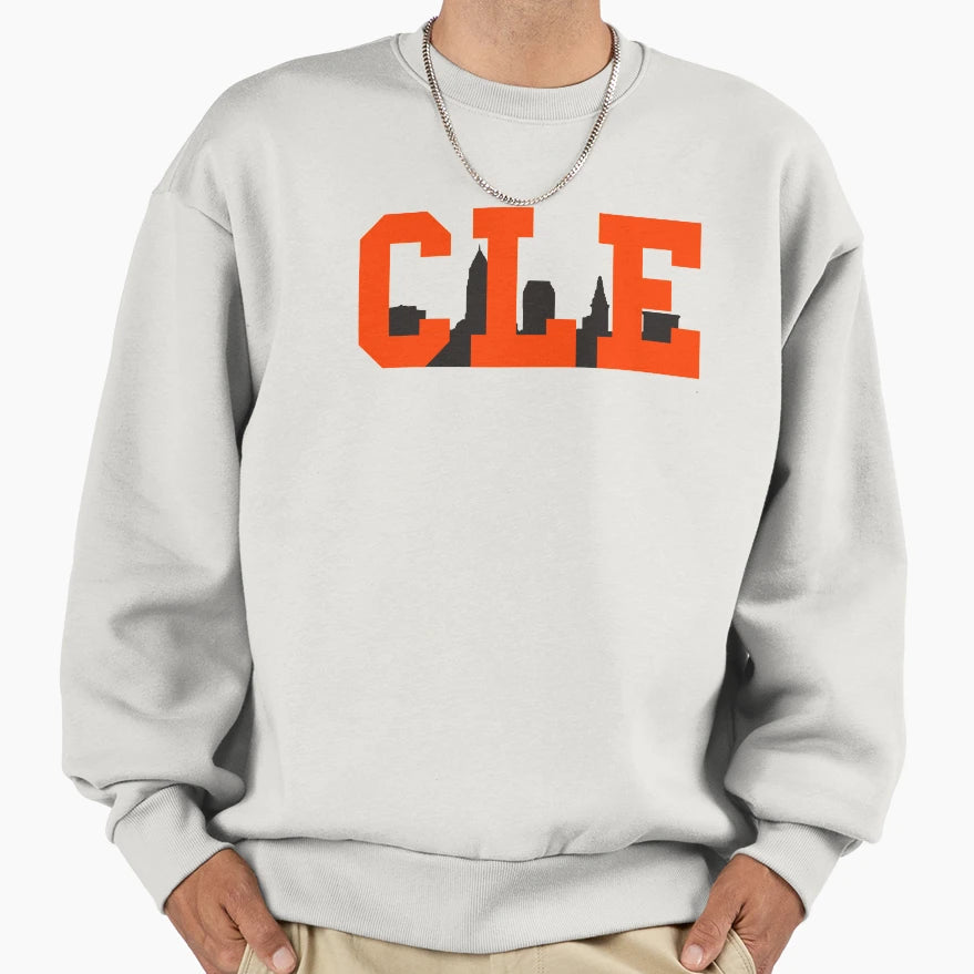 Cle Skyline Browns Sweatshirt - Novelty Apparel Unisex - T-Shirt, Sweatshirt, Hoodie