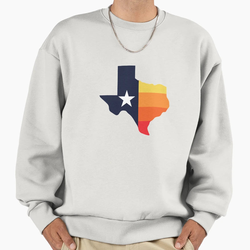 Texas Stros Sunrise Sweatshirt - Minimalist Print Men Women - T-Shirt, Sweatshirt, Hoodie
