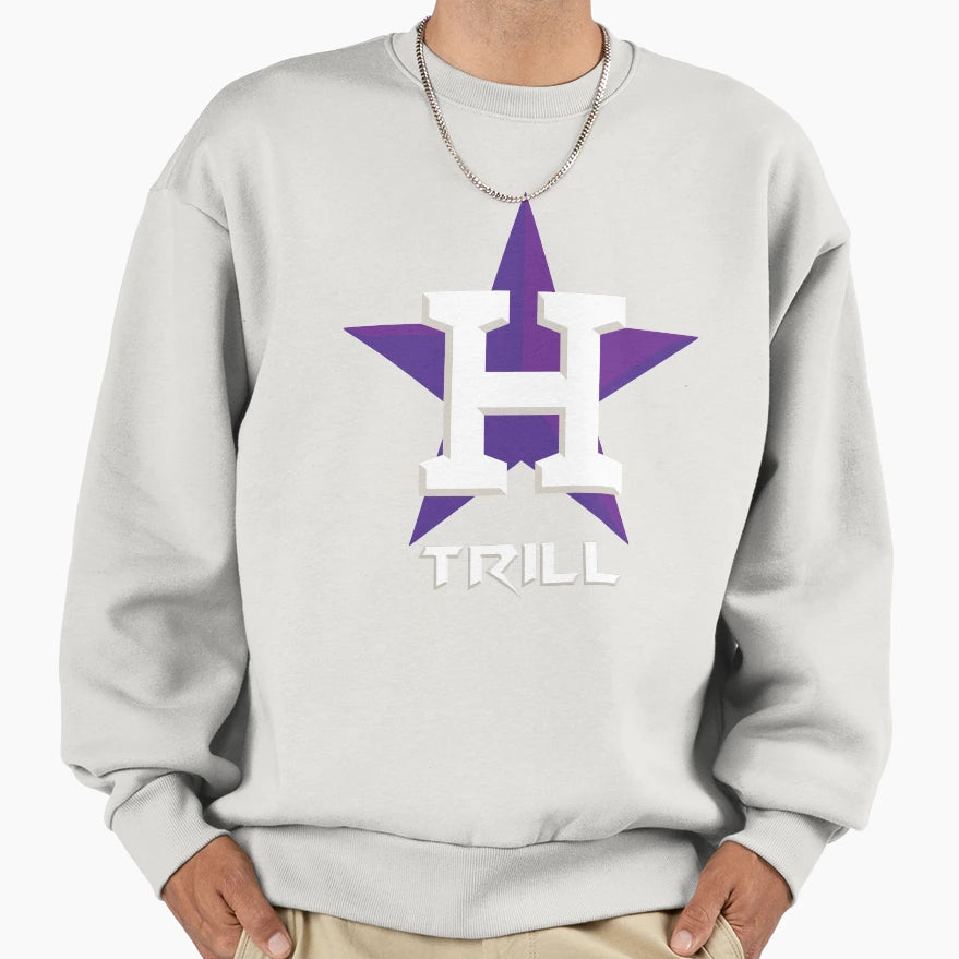 Houston Trill Star Sweatshirt - Minimalist Print Men Women - T-Shirt, Sweatshirt, Hoodie