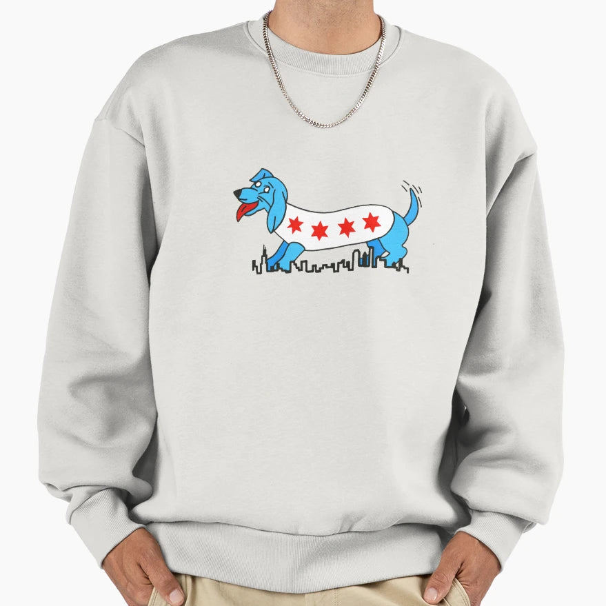 Chicago Dog Sweatshirt - Custom Art Print Unisex - T-Shirt, Sweatshirt, Hoodie