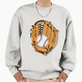 Baseball And Glove Sweatshirt - Minimalist Print for Adults - T-Shirt, Sweatshirt, Hoodie