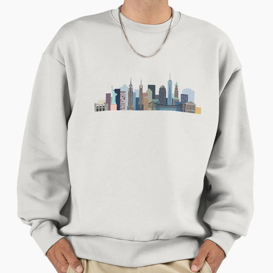 New York City Skyline Sweatshirt - Graphic Print for Adults - T-Shirt, Sweatshirt, Hoodie