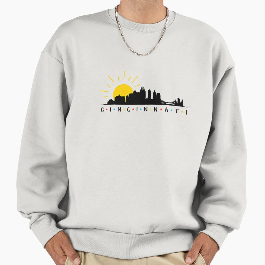 Cincinnati Skyline Sweatshirt - Novelty Apparel Men Women - T-Shirt, Sweatshirt, Hoodie