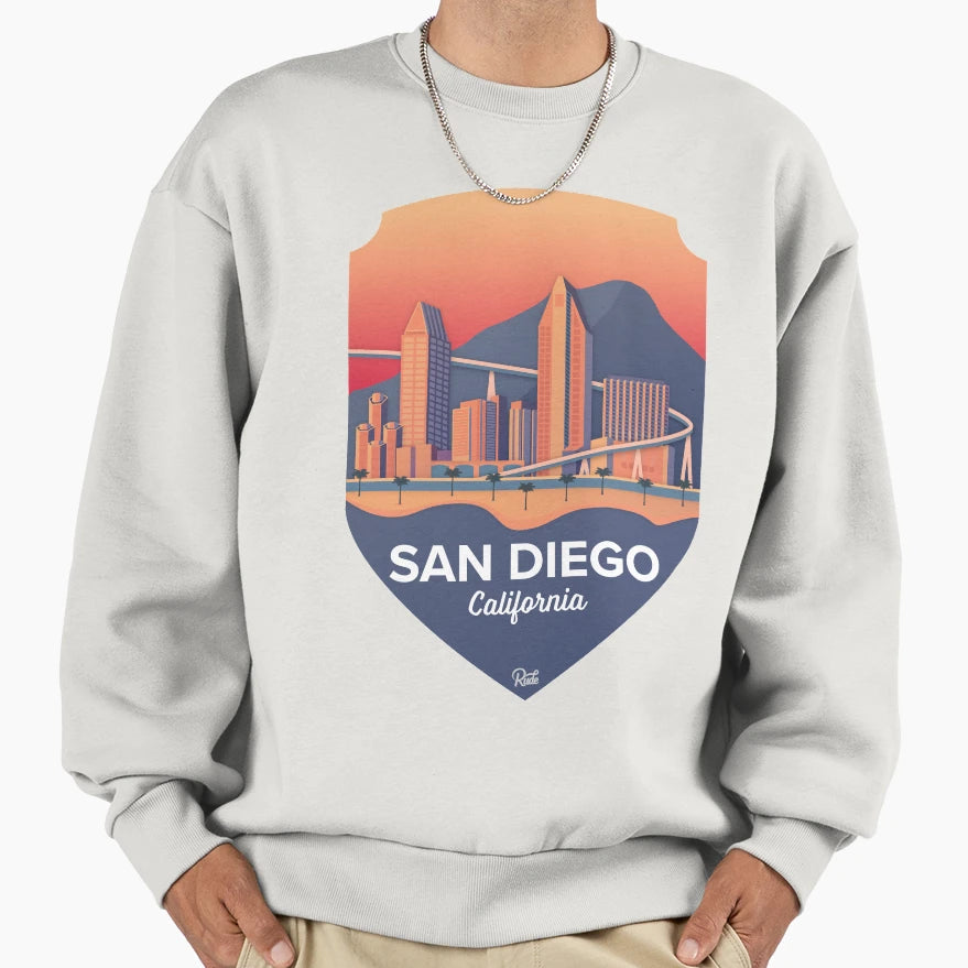 San Diego Badge Sweatshirt - Streetwear Style Men Women - T-Shirt, Sweatshirt, Hoodie