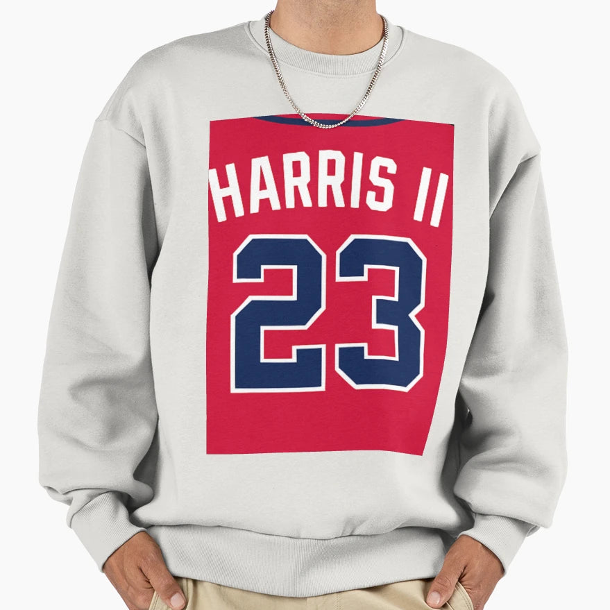 Harris Ii 23 Baseball Jersey Sweatshirt - Custom Art Print Men Women - T-Shirt, Sweatshirt, Hoodie