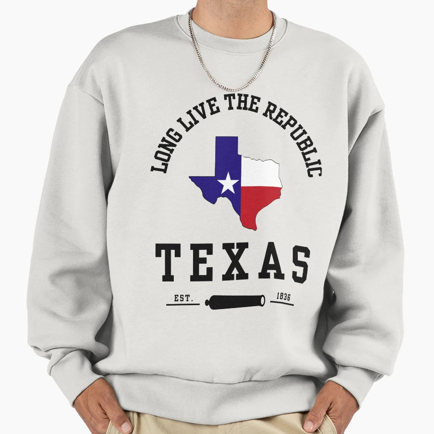 Republic Texas Sweatshirt - Fun Novelty Design for Adults - T-Shirt, Sweatshirt, Hoodie