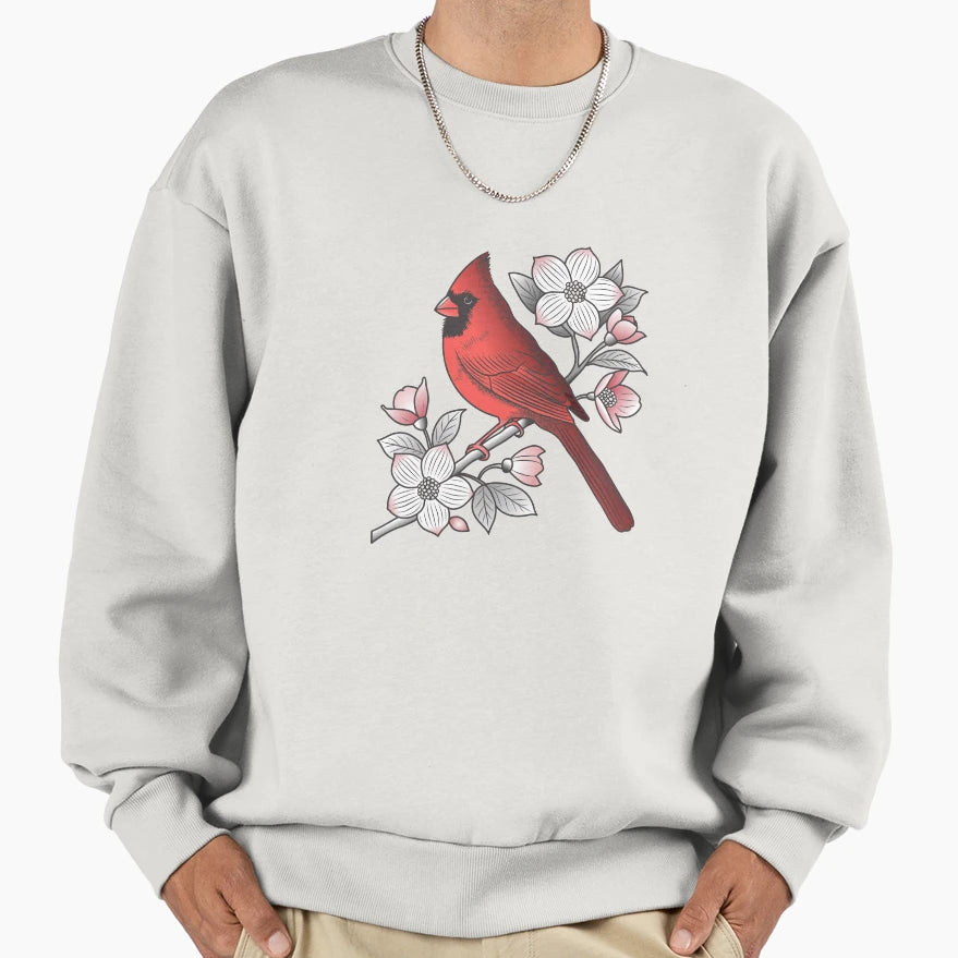 Cardinal Dogwood Sweatshirt - Casual Everyday Wear for Adults - T-Shirt, Sweatshirt, Hoodie
