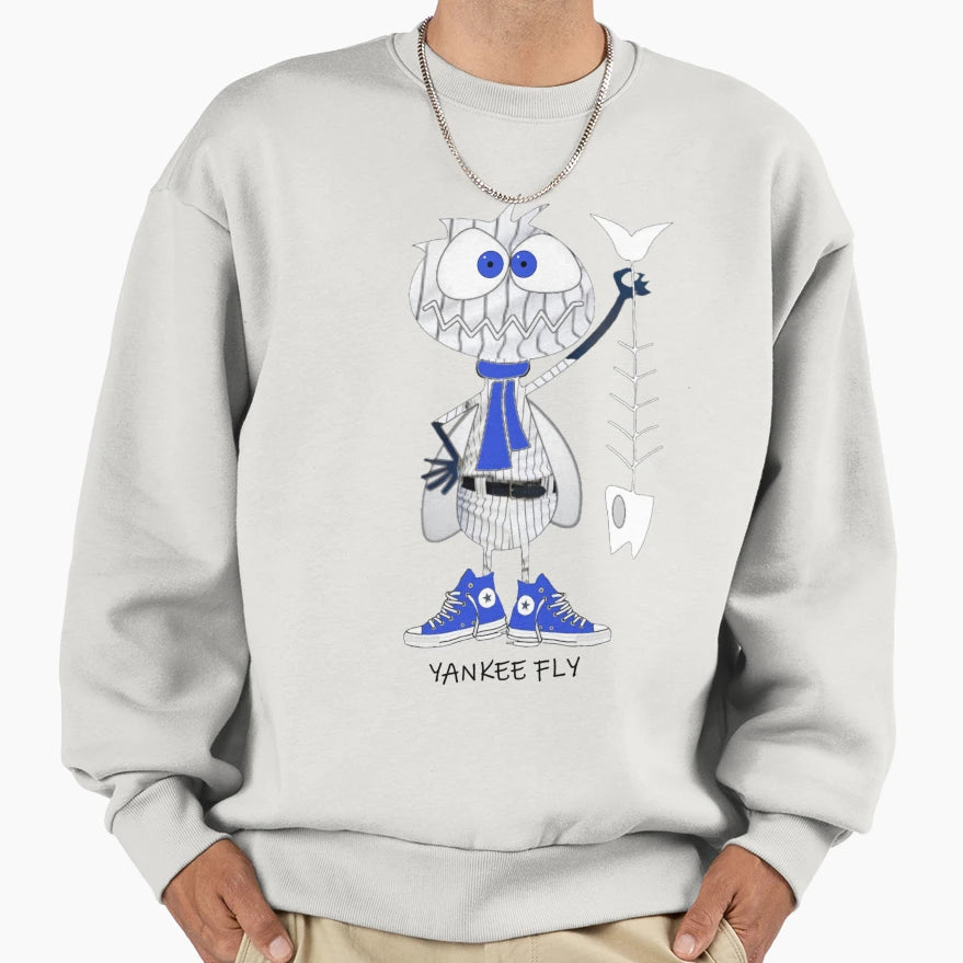 Yankee Fly Cartoon Critter Sweatshirt - Minimalist Print Unisex - T-Shirt, Sweatshirt, Hoodie