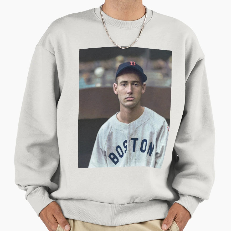 Ted Williams Colorized Portrait Sweatshirt - Fun Novelty Design Men Women - T-Shirt, Sweatshirt, Hoodie
