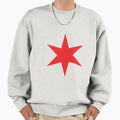 Chicago Flag Star Minimalist Sweatshirt - Custom Art Print Men Women - T-Shirt, Sweatshirt, Hoodie