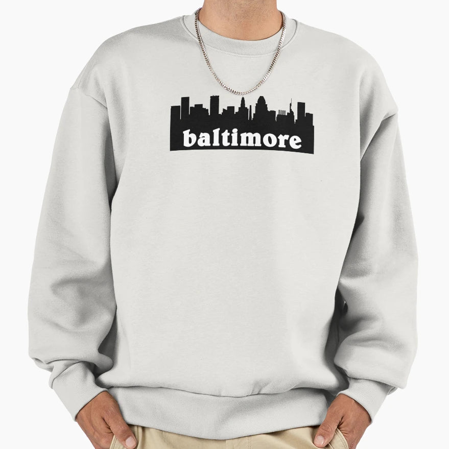 Baltimore Skyline Sweatshirt - Streetwear Style Unisex - T-Shirt, Sweatshirt, Hoodie