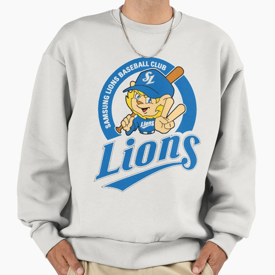 Baseball Kbo Daegu Samsung Lions Sweatshirt - Minimalist Print for Adults - T-Shirt, Sweatshirt, Hoodie