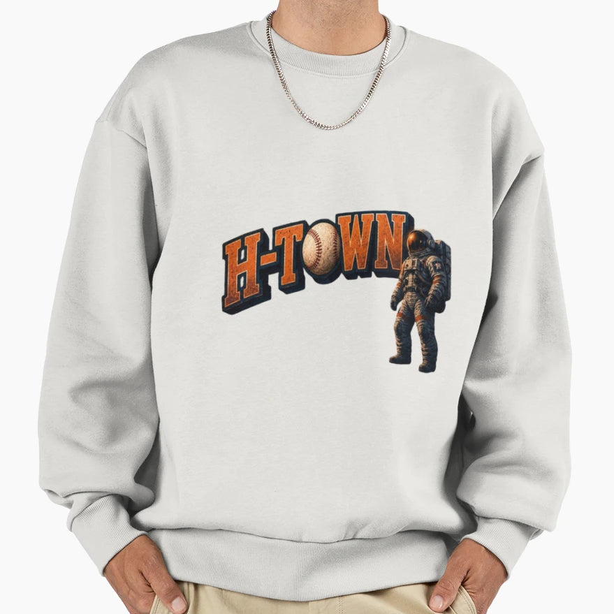 H Town Baseball Houston Sweatshirt - Minimalist Print Unisex - T-Shirt, Sweatshirt, Hoodie
