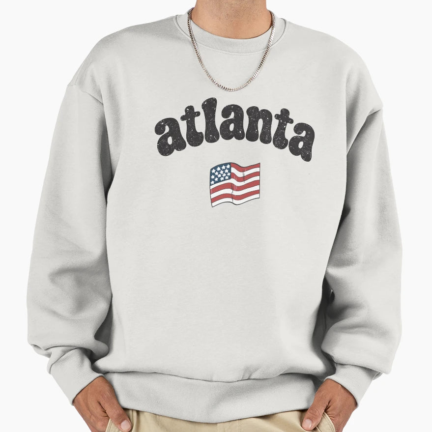 Atlanta Georgia Skyline City Sweatshirt - Fun Novelty Design Men Women - T-Shirt, Sweatshirt, Hoodie