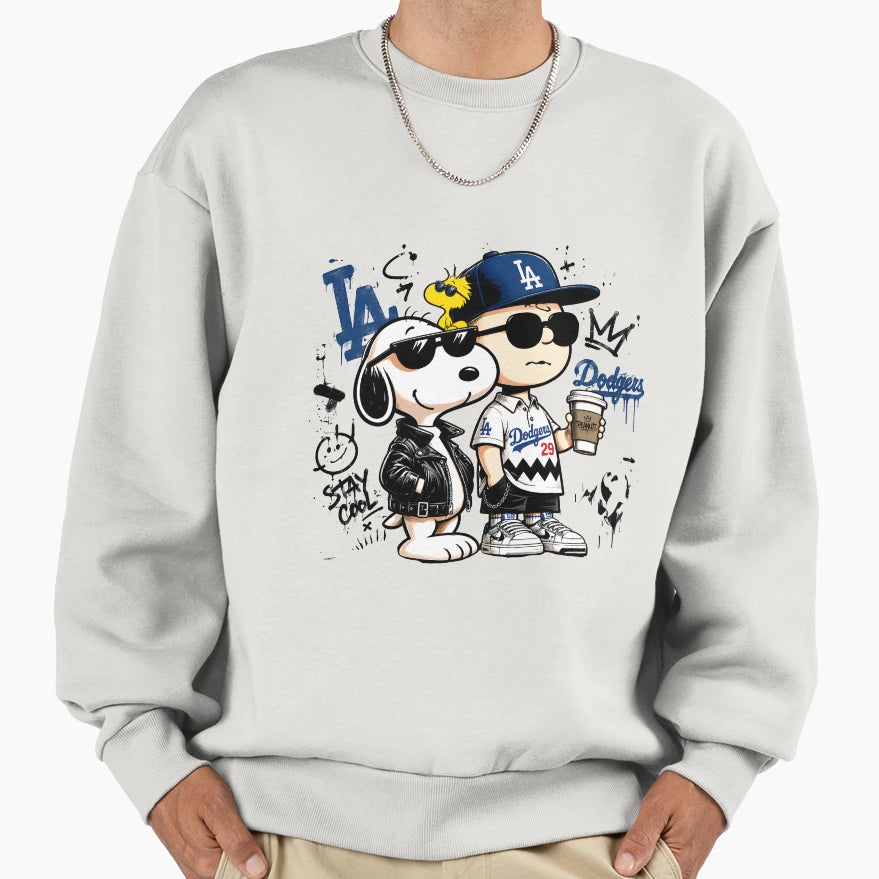 Snoopy Joe Urban Baseball Cartoon Sweatshirt - Novelty Apparel Unisex - T-Shirt, Sweatshirt, Hoodie