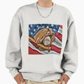 Baseball And Flag Wallpaper Sweatshirt - Minimalist Print for Adults - T-Shirt, Sweatshirt, Hoodie