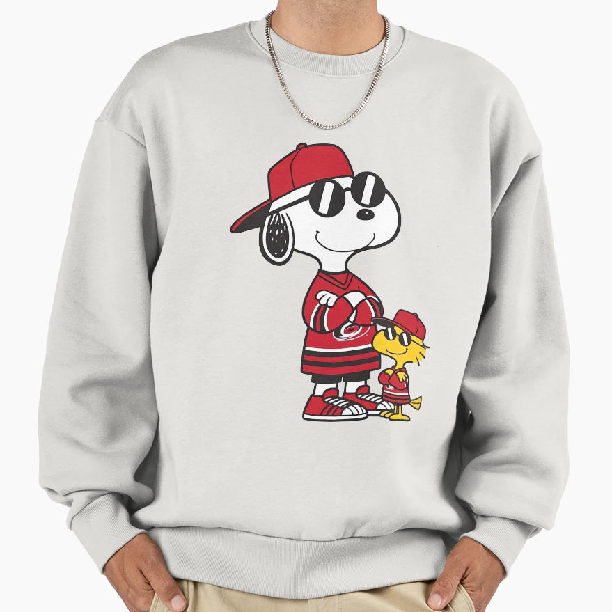 Snoopy Carolina Hurricanes Sweatshirt - Fun Novelty Design Men Women - T-Shirt, Sweatshirt, Hoodie