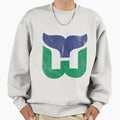 Hartford Whalers Worn Logo Sweatshirt - Fun Novelty Design Unisex - T-Shirt, Sweatshirt, Hoodie