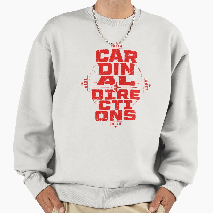 Cardinal Directions Compass Sweatshirt - Casual Everyday Wear Men Women - T-Shirt, Sweatshirt, Hoodie