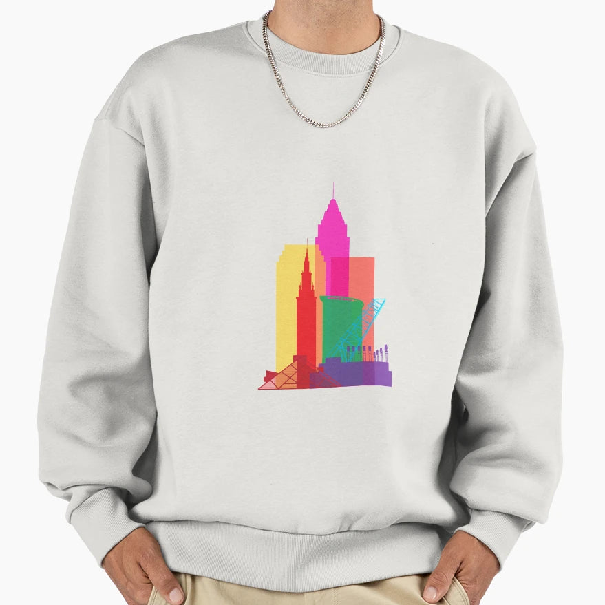 Cle Skyline Sweatshirt - Custom Art Print Unisex - T-Shirt, Sweatshirt, Hoodie