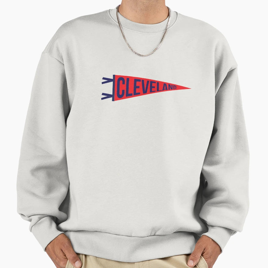 Cleveland Pennant Sweatshirt - Casual Everyday Wear Unisex - T-Shirt, Sweatshirt, Hoodie