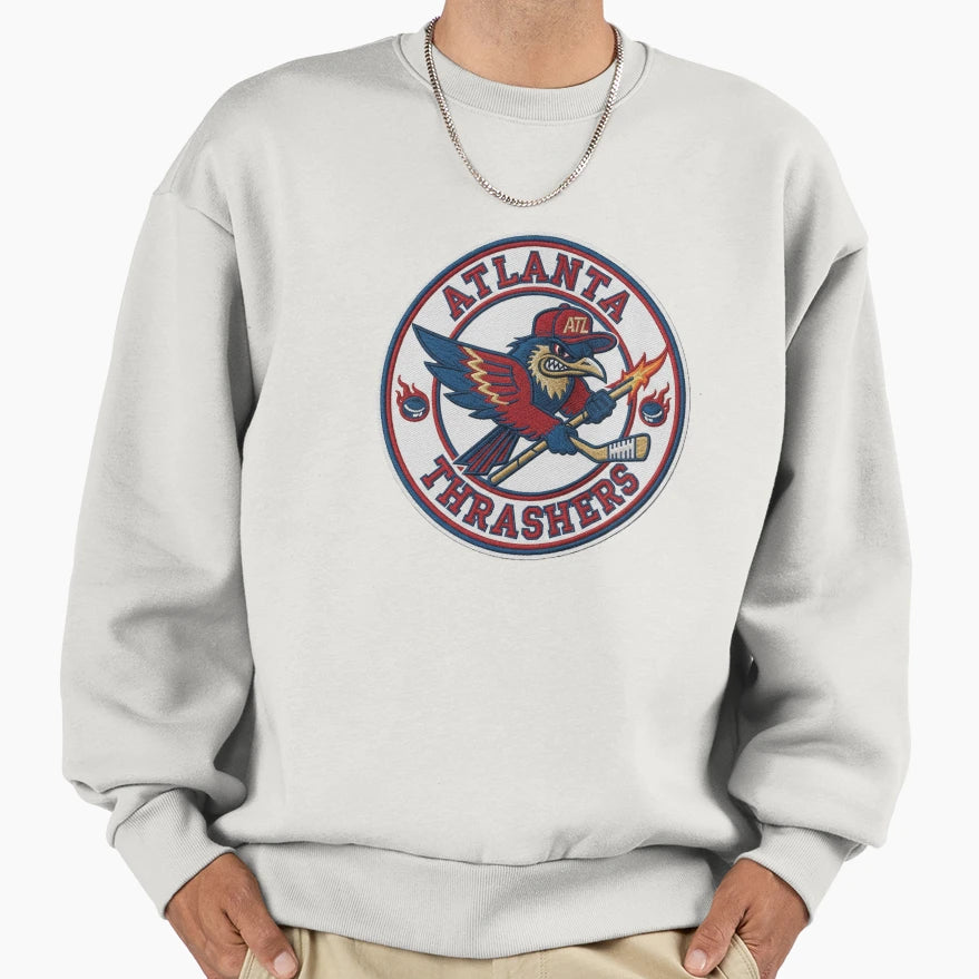 Atlanta Thrashers Hockey Team Logo Sweatshirt - Custom Art Print Unisex - T-Shirt, Sweatshirt, Hoodie