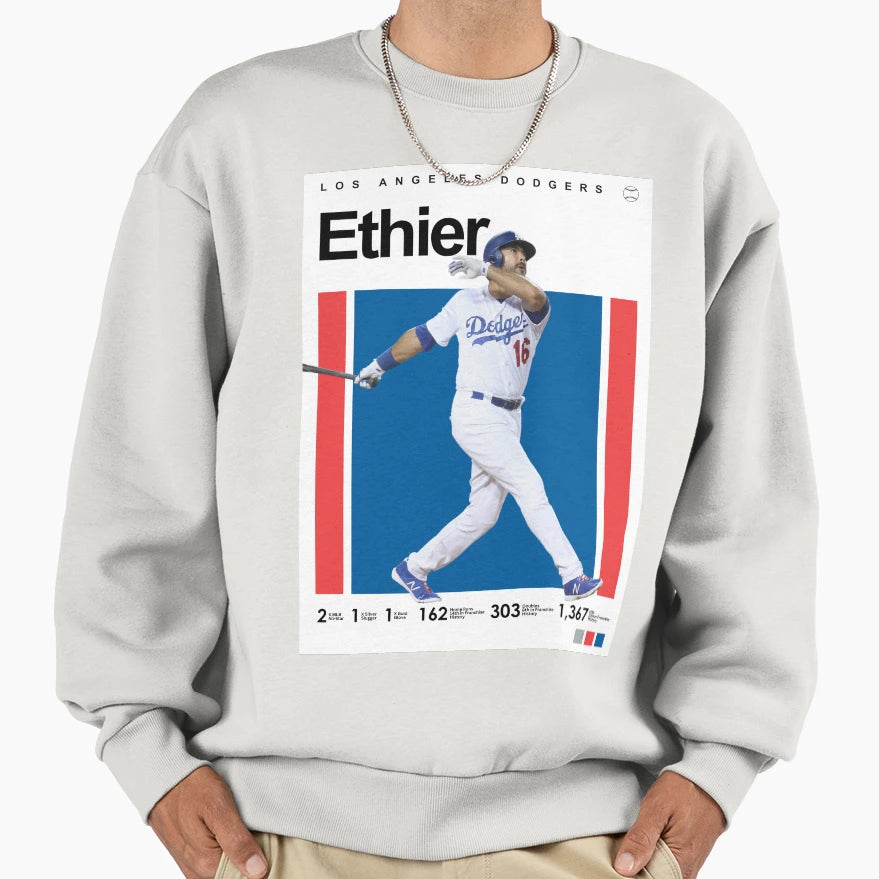 Player Ethier Sweatshirt - Casual Everyday Wear for Adults - T-Shirt, Sweatshirt, Hoodie