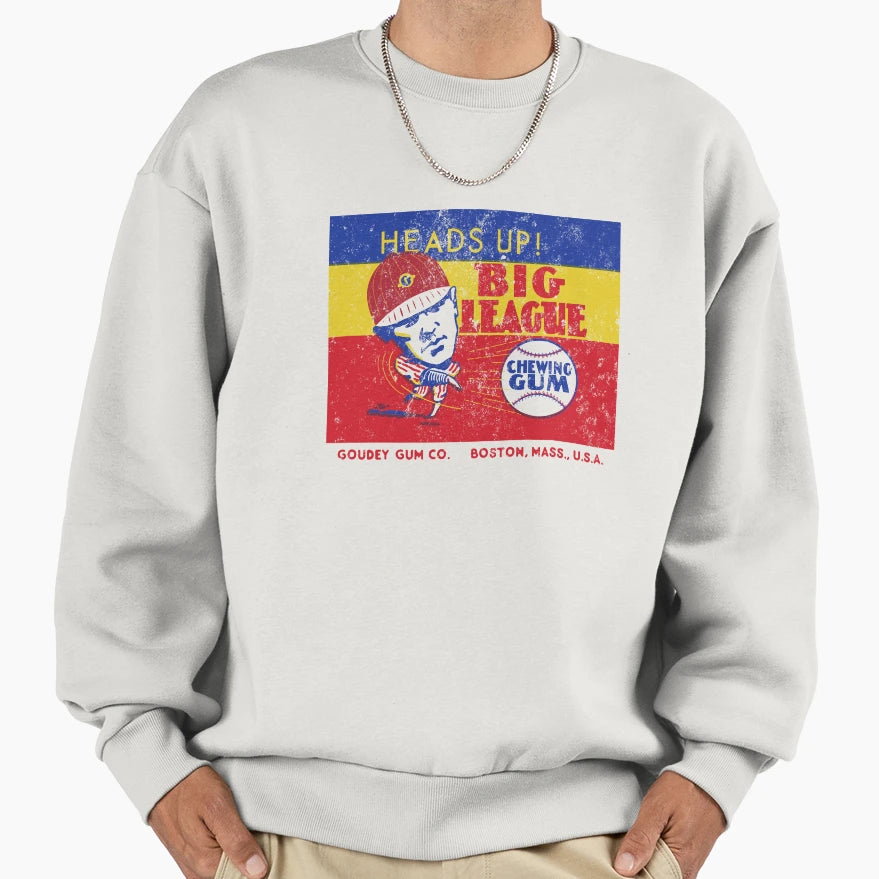 Goudey Heads Up Big League Baseball Sweatshirt - Unique Graphic Men Women - T-Shirt, Sweatshirt, Hoodie