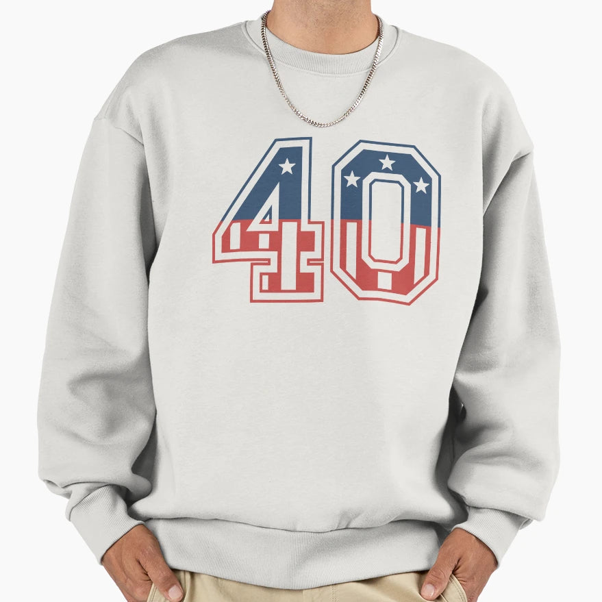 Number 40 Usa Sweatshirt - Trendy Graphic Men Women - T-Shirt, Sweatshirt, Hoodie