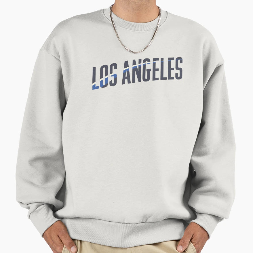 Striped Los Angeles Sweatshirt - Streetwear Style for Adults - T-Shirt, Sweatshirt, Hoodie
