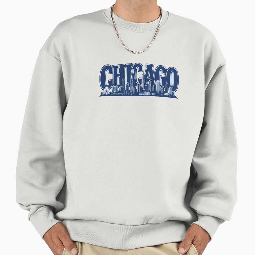 Chicago Steel Horizon Skyline Illinois T-Shirt - Fun Novelty Design Unisex - T-Shirt, Sweatshirt, Hoodie