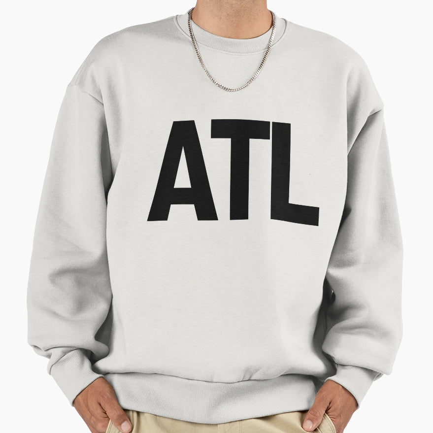 Atl Atlanta Black Ink Sweatshirt - Minimalist Print for Adults - T-Shirt, Sweatshirt, Hoodie