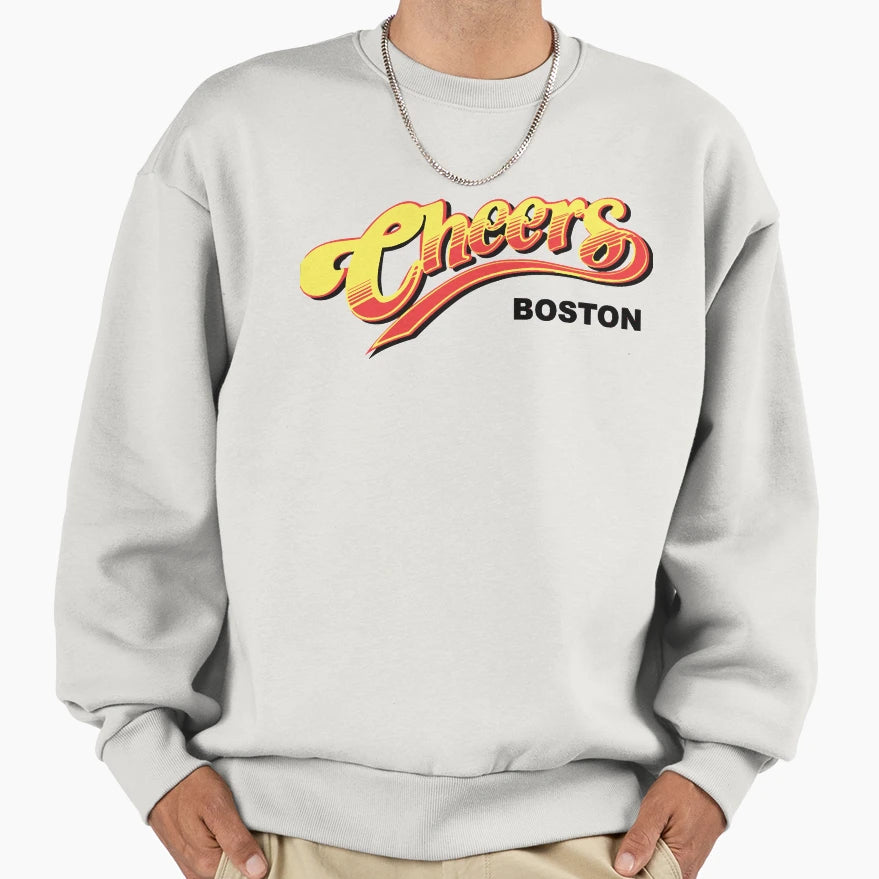 Cheers Boston Sweatshirt - Casual Everyday Wear for Adults - T-Shirt, Sweatshirt, Hoodie