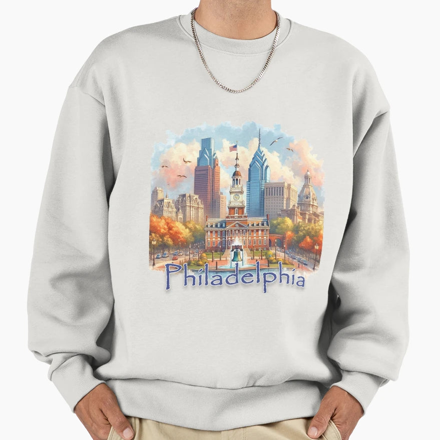 Welcome To Philadelphia Sweatshirt - Graphic Print Unisex - T-Shirt, Sweatshirt, Hoodie