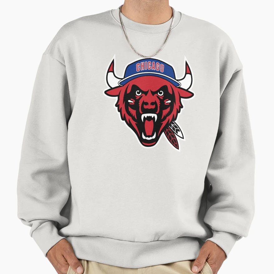 Chicago Beast North Sweatshirt - Minimalist Print for Adults - T-Shirt, Sweatshirt, Hoodie